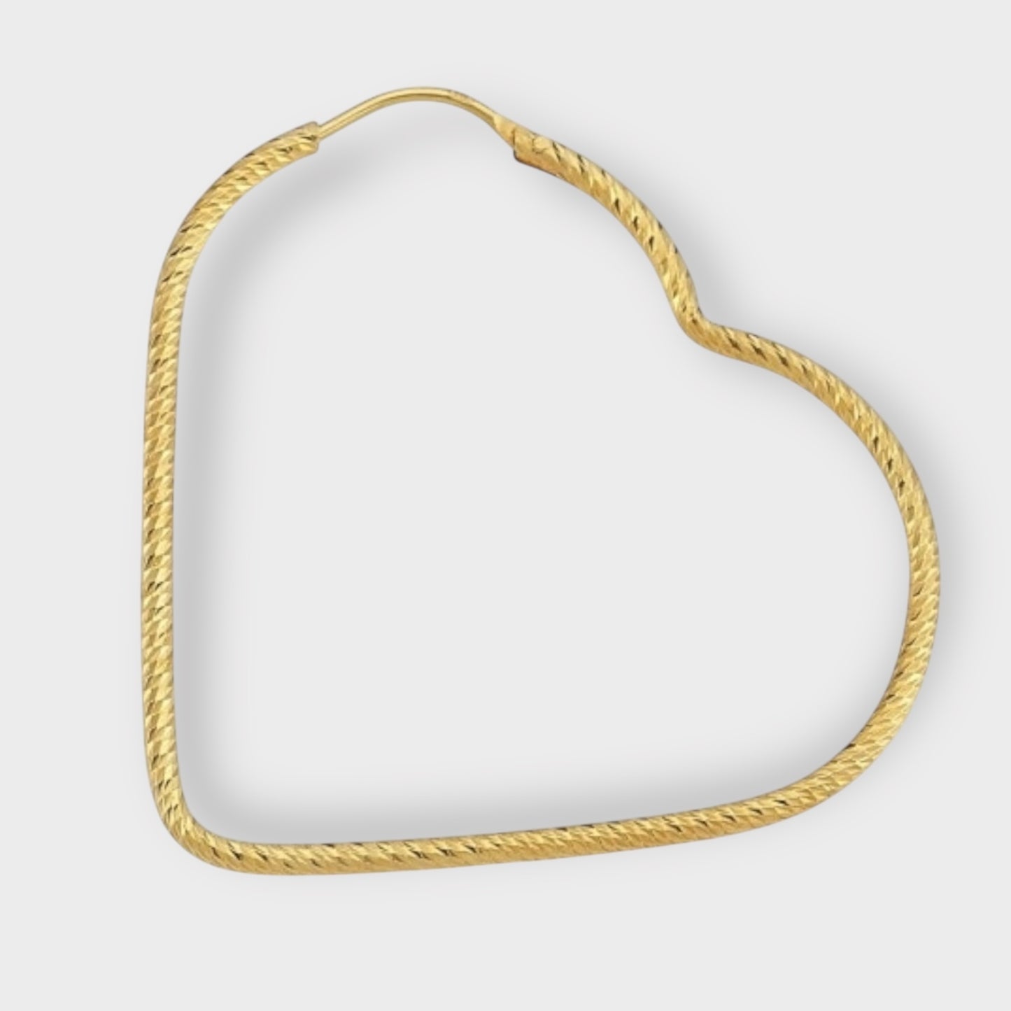 Earrings / Creoles / Heart / Gold-plated 925 Sterling silver