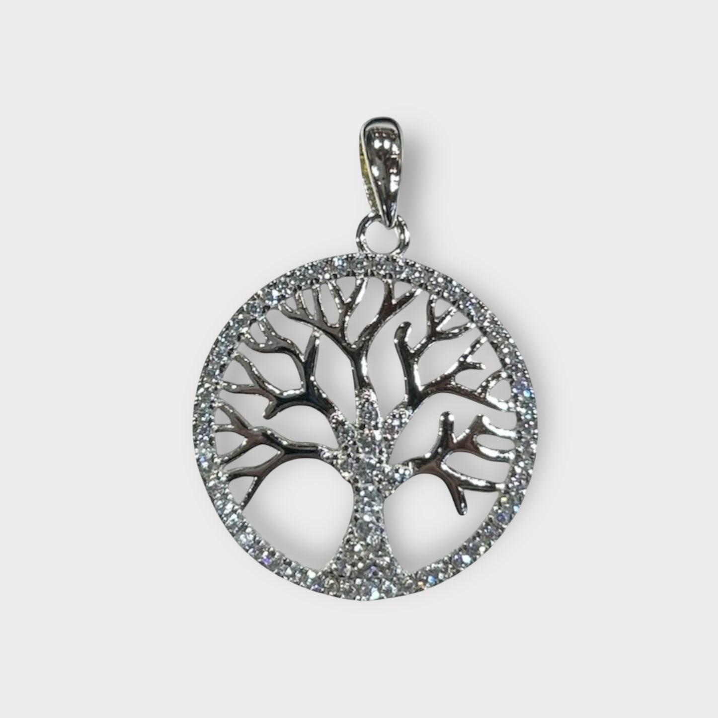 Pendant / Tree of Life / Zirconia / 925 Sterling Silver