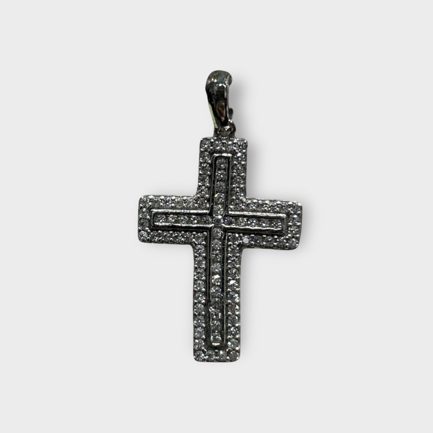 Anhänger / Kreuz / Zirkonia / 925er Sterlingsilber