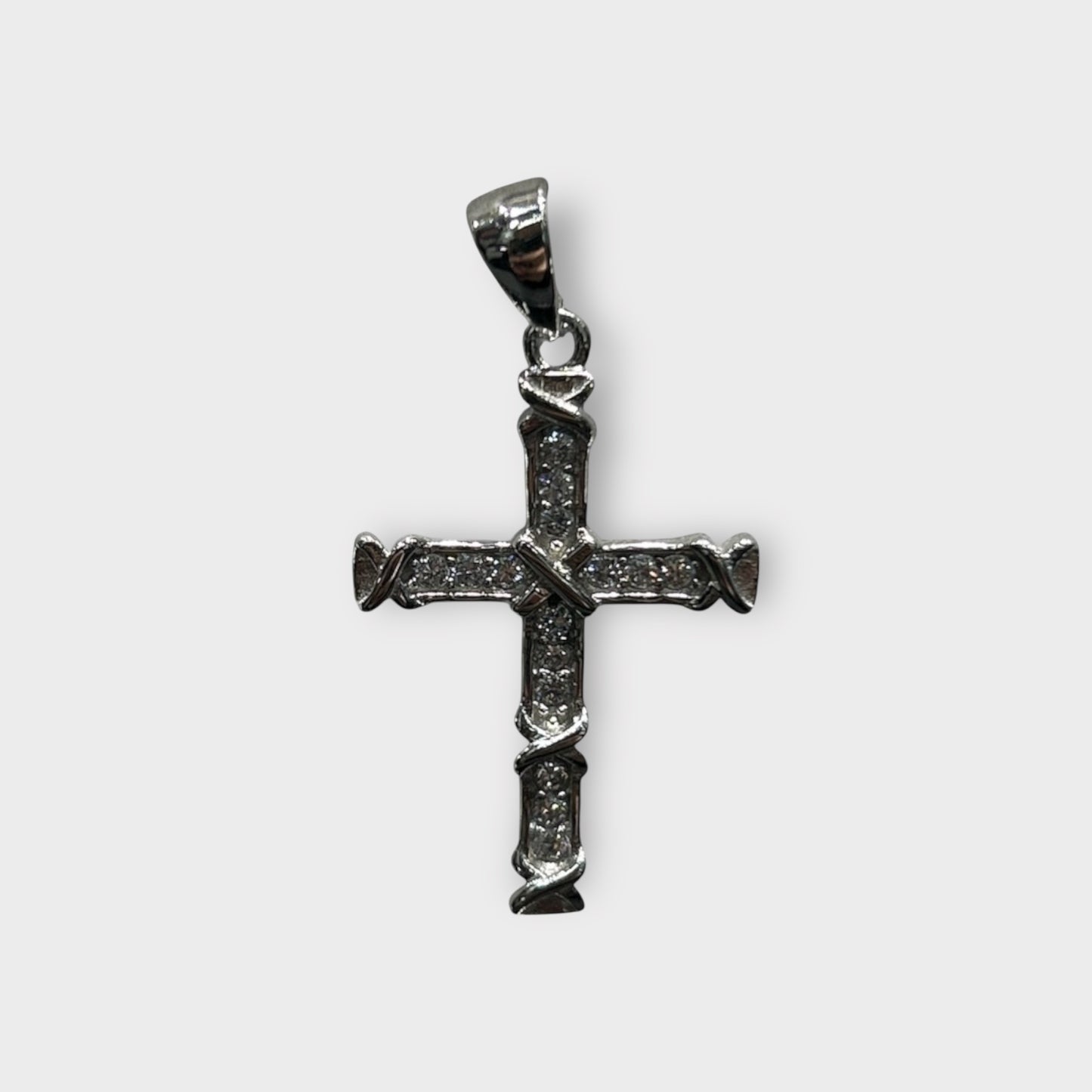 Anhänger / Kreuz / Zirkonia / 925er Sterlingsilber