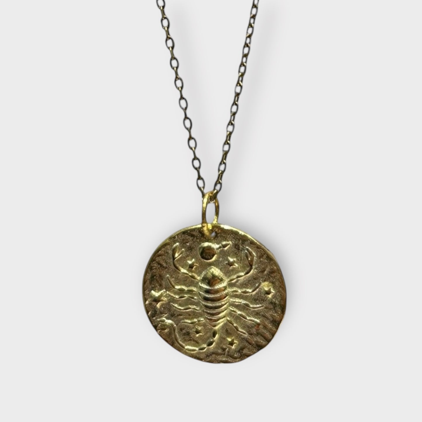 Anhänger und Kette / Skorpion / Sternzeichen / Vergoldet 925er Sterlingsilber