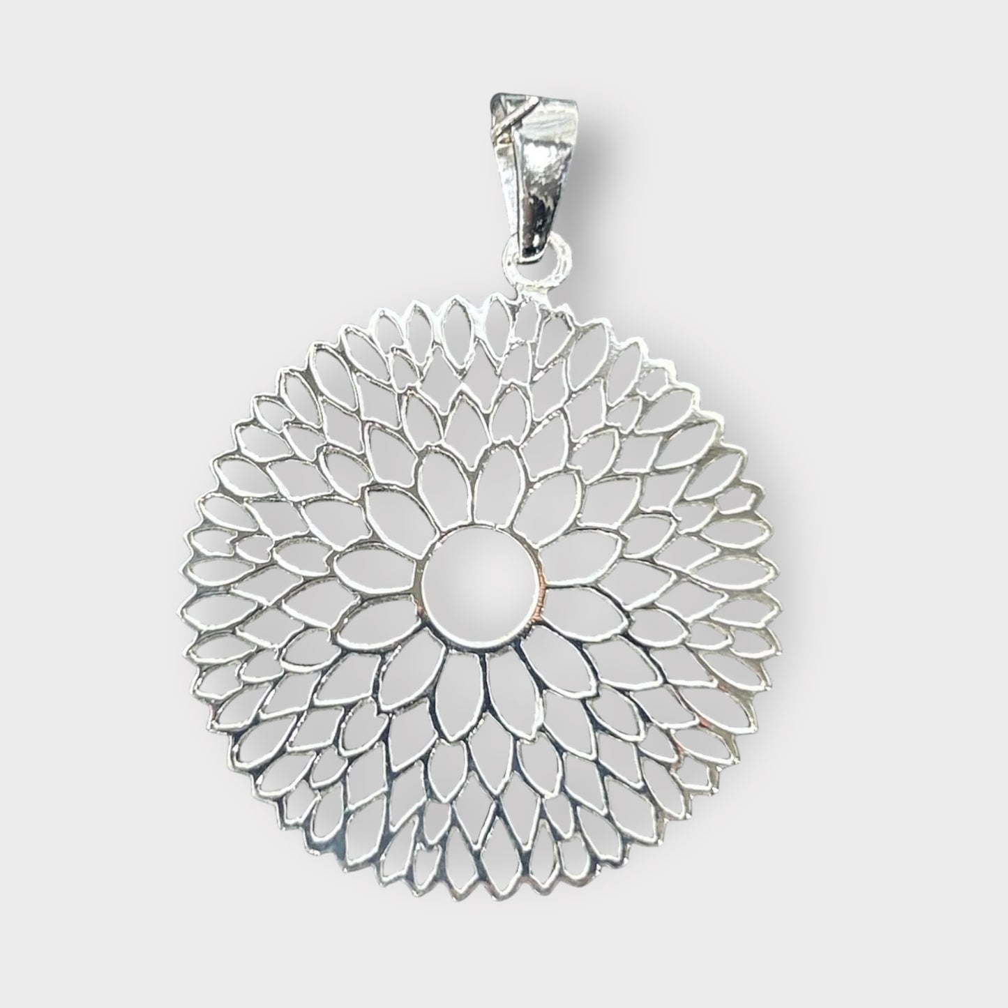 Pendant / Flower Abstract / 925 Sterling Silver