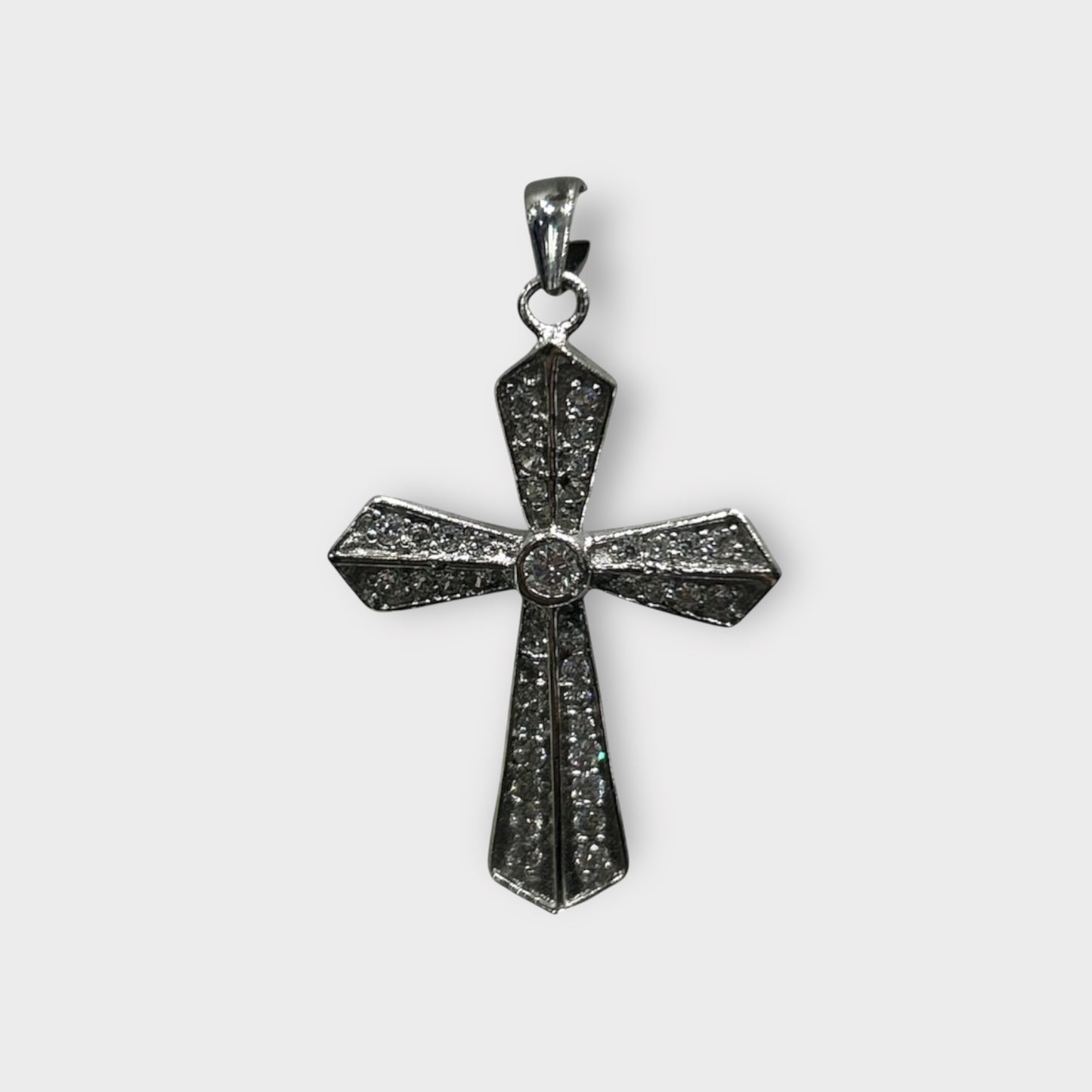 Anhänger / Kreuz / Zirkonia / 925er Sterlingsilber