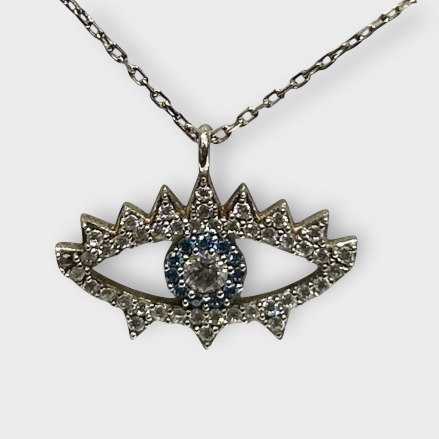 Necklace / Blue Eye / Nazar / Zirconia / 925 Sterling Silver