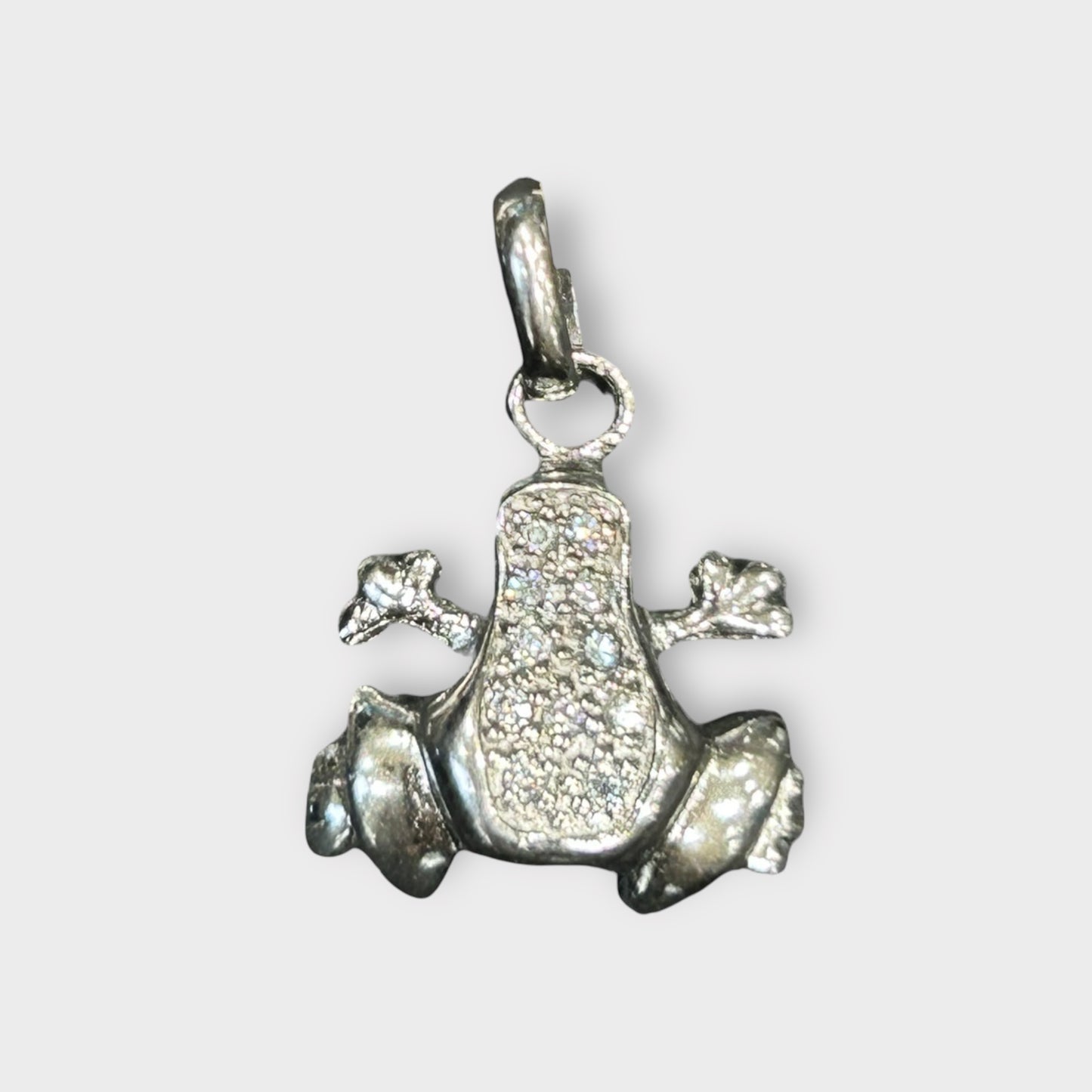 Anhänger / Frosch / Zirkonia / 925er Sterlingsilber
