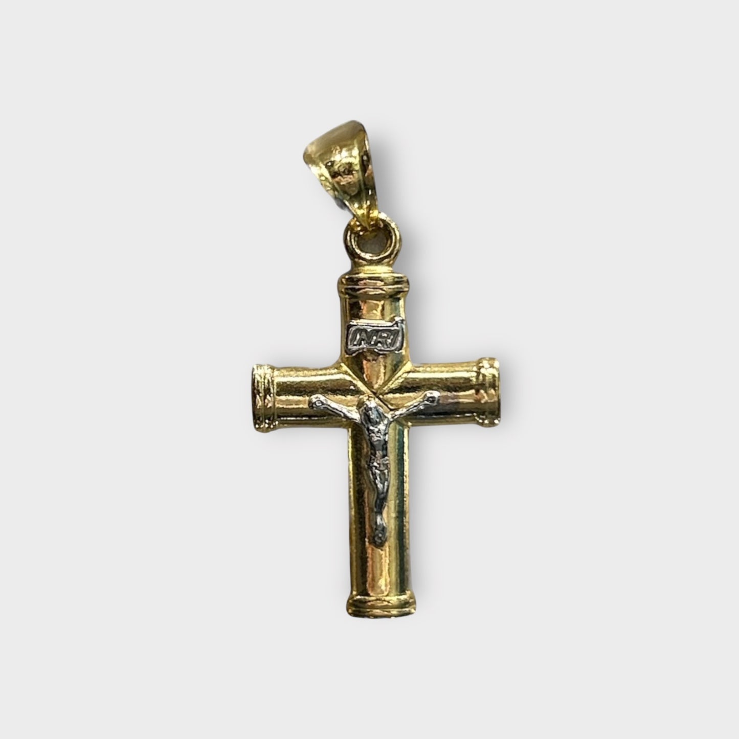 Pendant / Cross / 585 Gold / White Gold