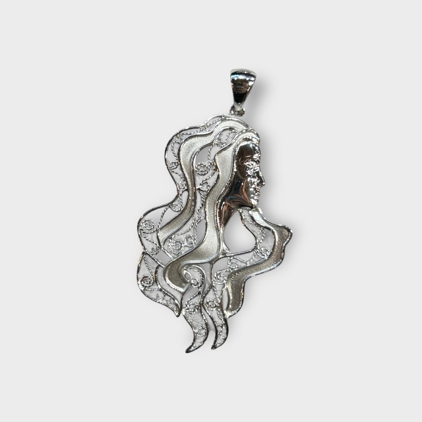 Pendant / Abstract Lady / 925 Sterling Silver