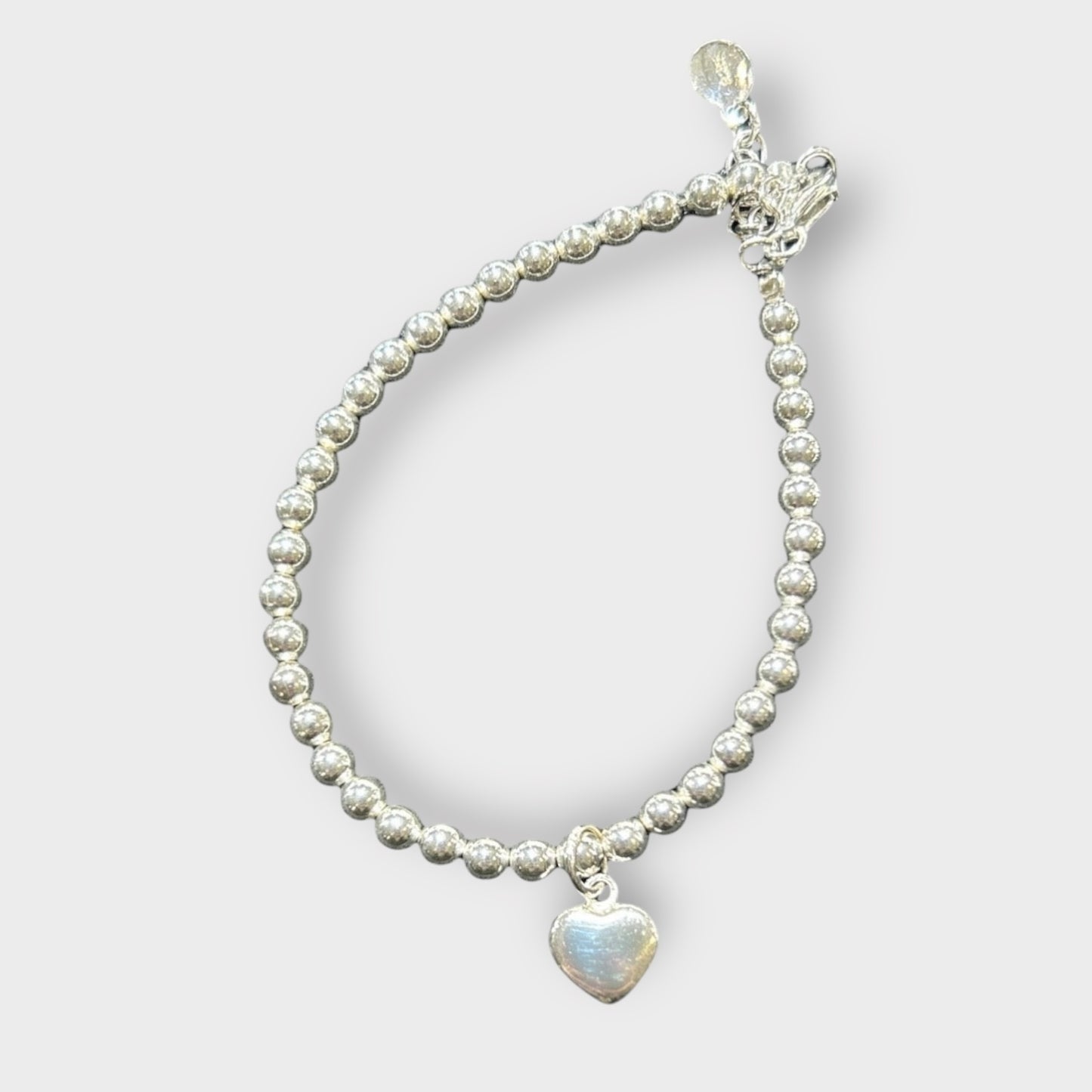 Armband / Kugeln und Herz / 925er Sterlingsilber