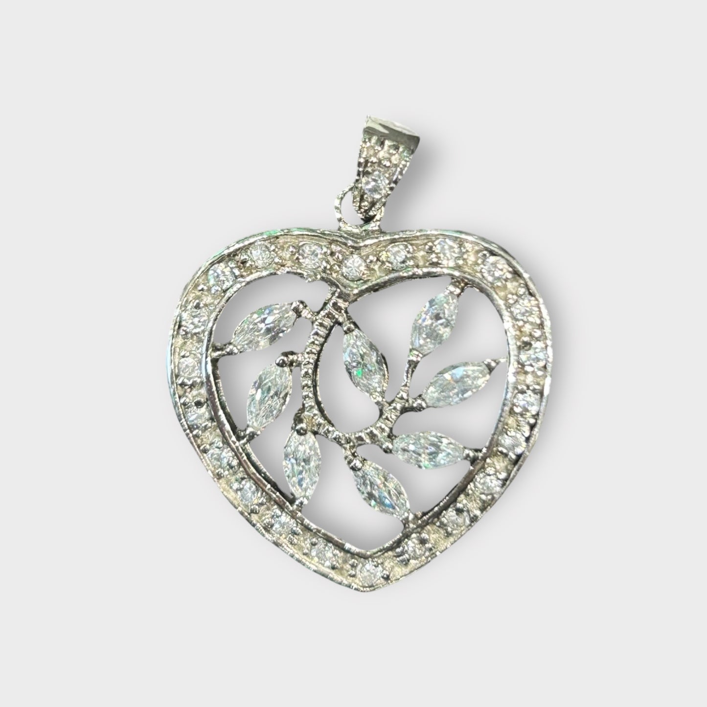 Pendant / Heart / Zirconia / 925 Sterling Silver