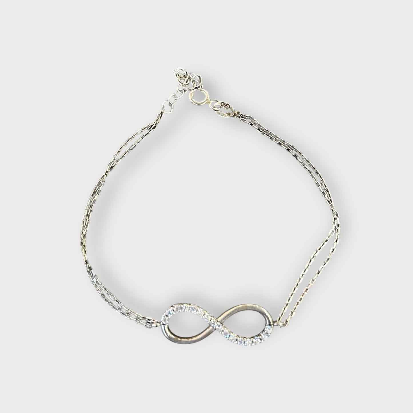 Armband / Zirkonia / Infinity / 925er Sterlingsilber