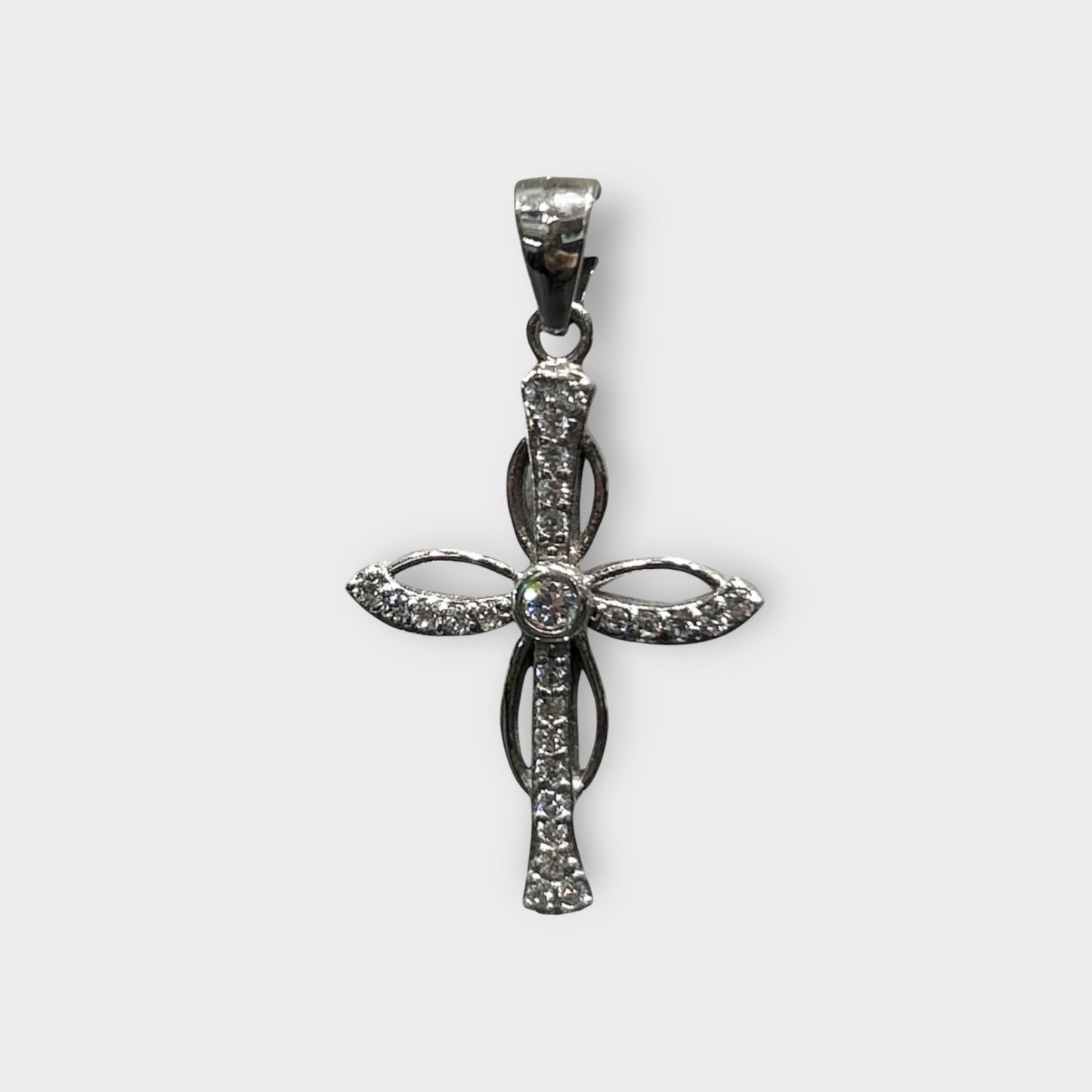 Anhänger / Kreuz / Zirkonia / 925er Sterlingsilber