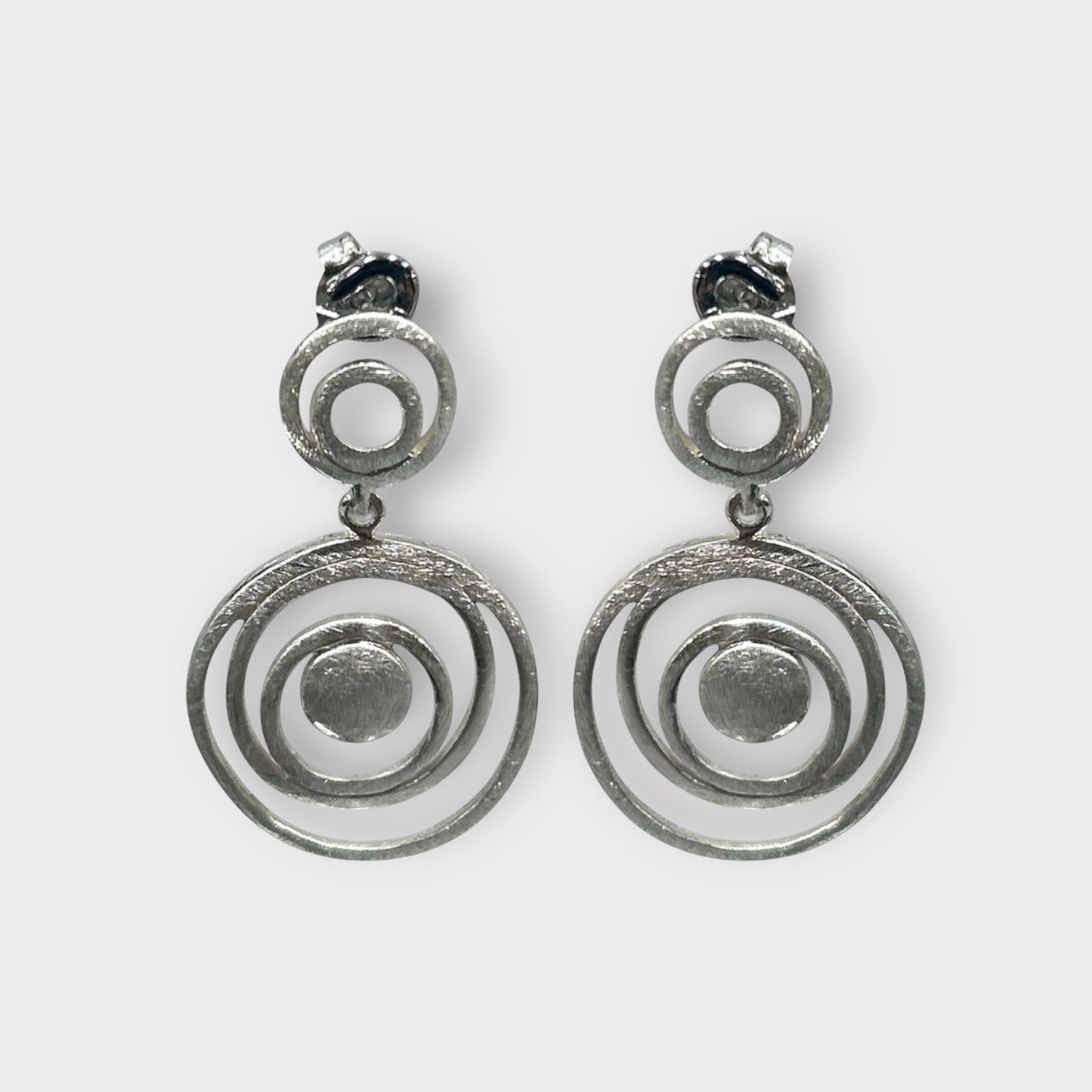 Earrings / Round / Abstract / 925 Sterling Silver