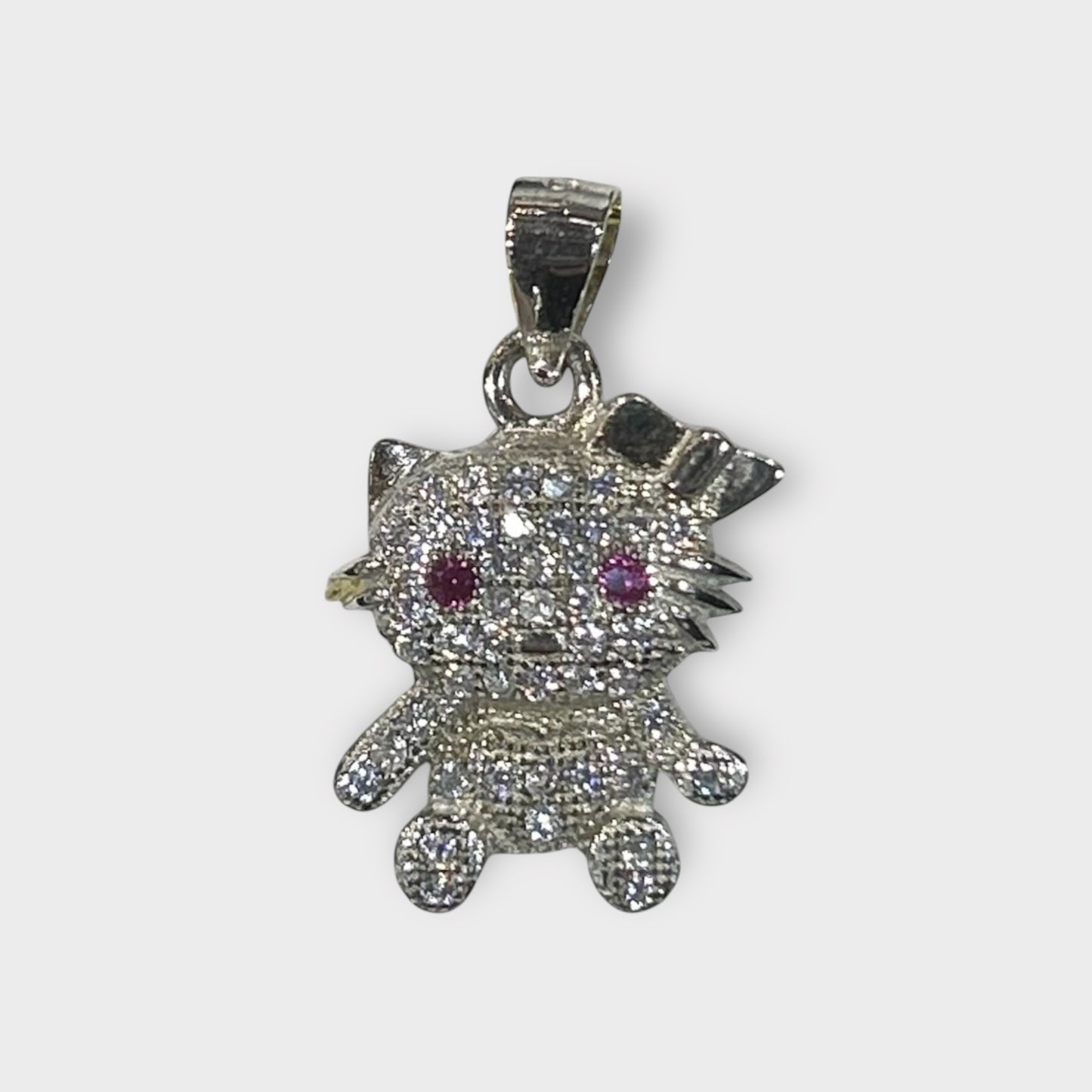 Pendant / Cat / Zirconia / 925 Sterling Silver