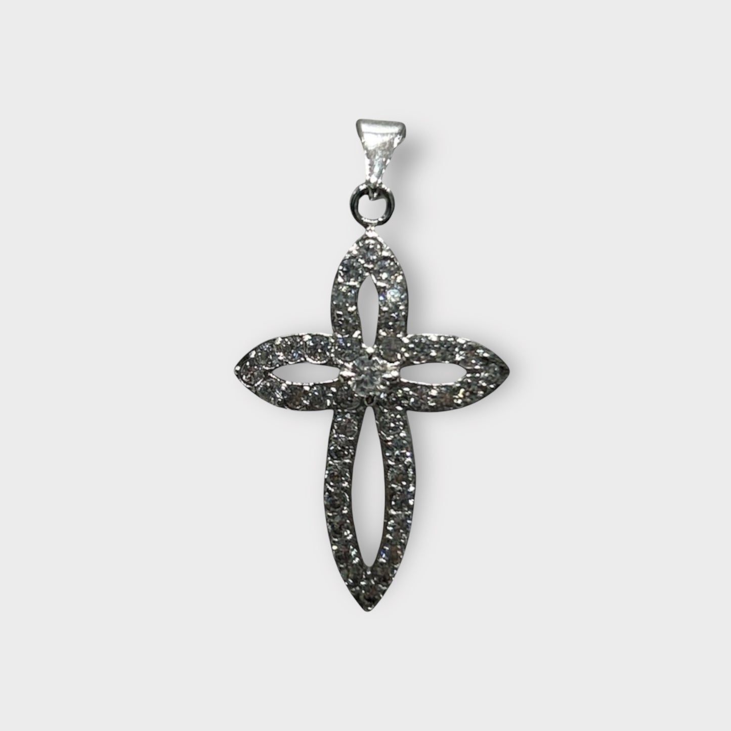 Anhänger / Kreuz / Zirkonia / 925er Sterlingsilber