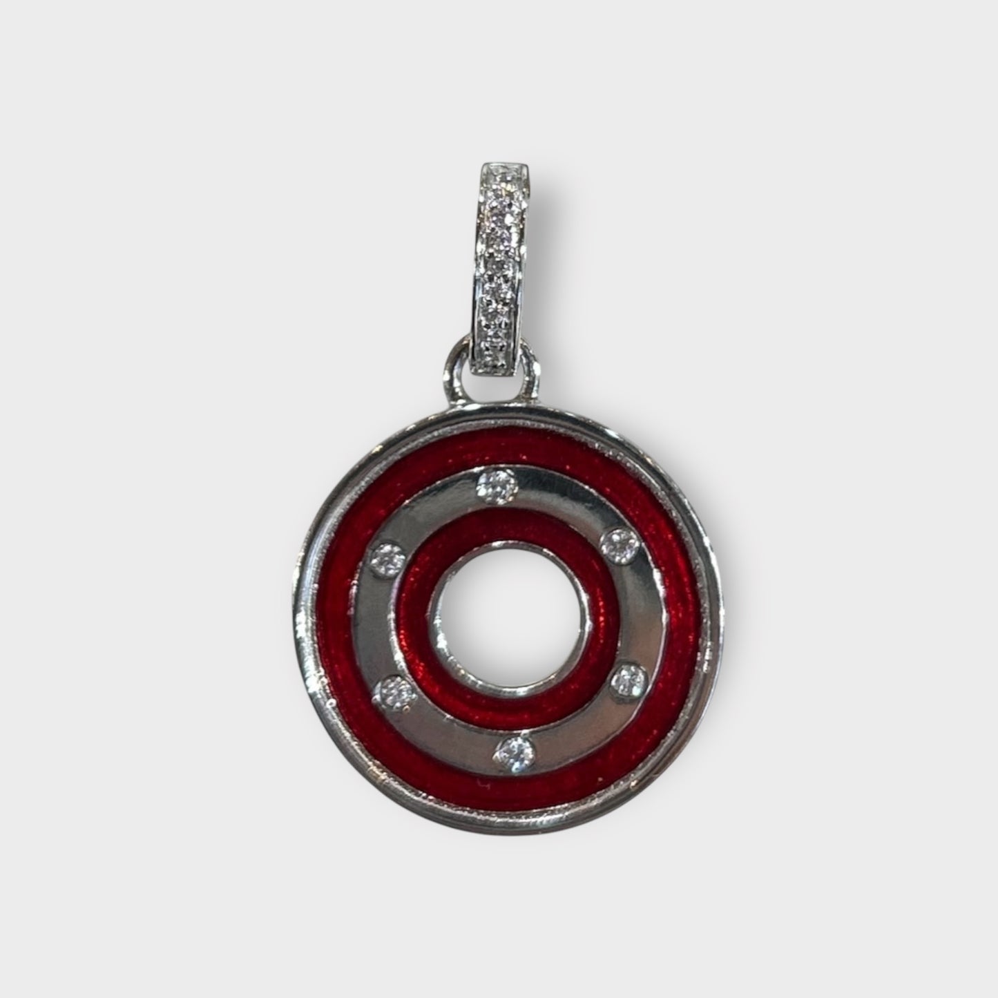 Anhänger / Rund / Zirkonia / 925er Sterlingsilber