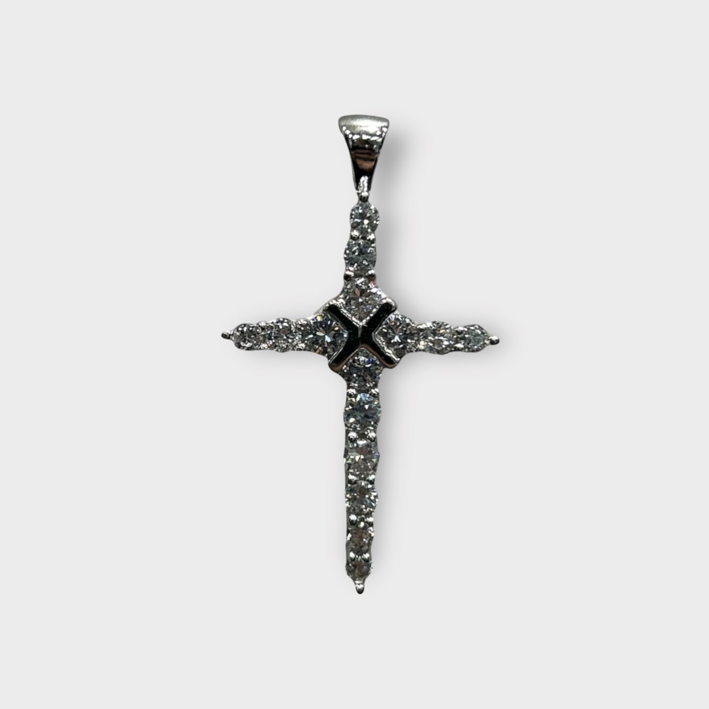 Anhänger / Kreuz / Zirkonia / 925er Sterlingsilber