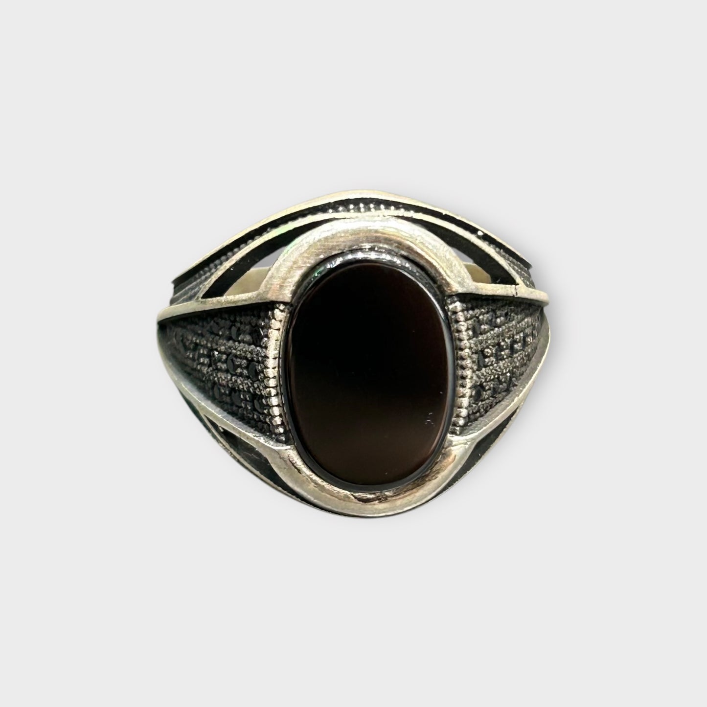 Ring / Onyx / 925er Sterlingsilber
