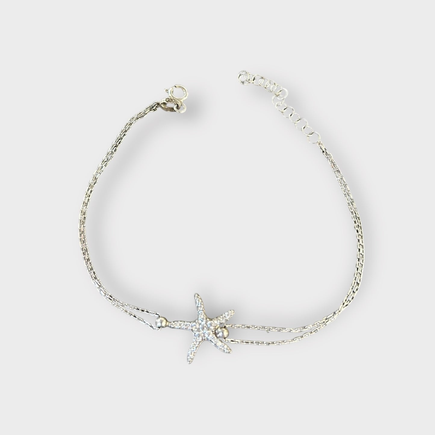 Armband / Zirkonia / Seestern / 925er Sterlingsilber