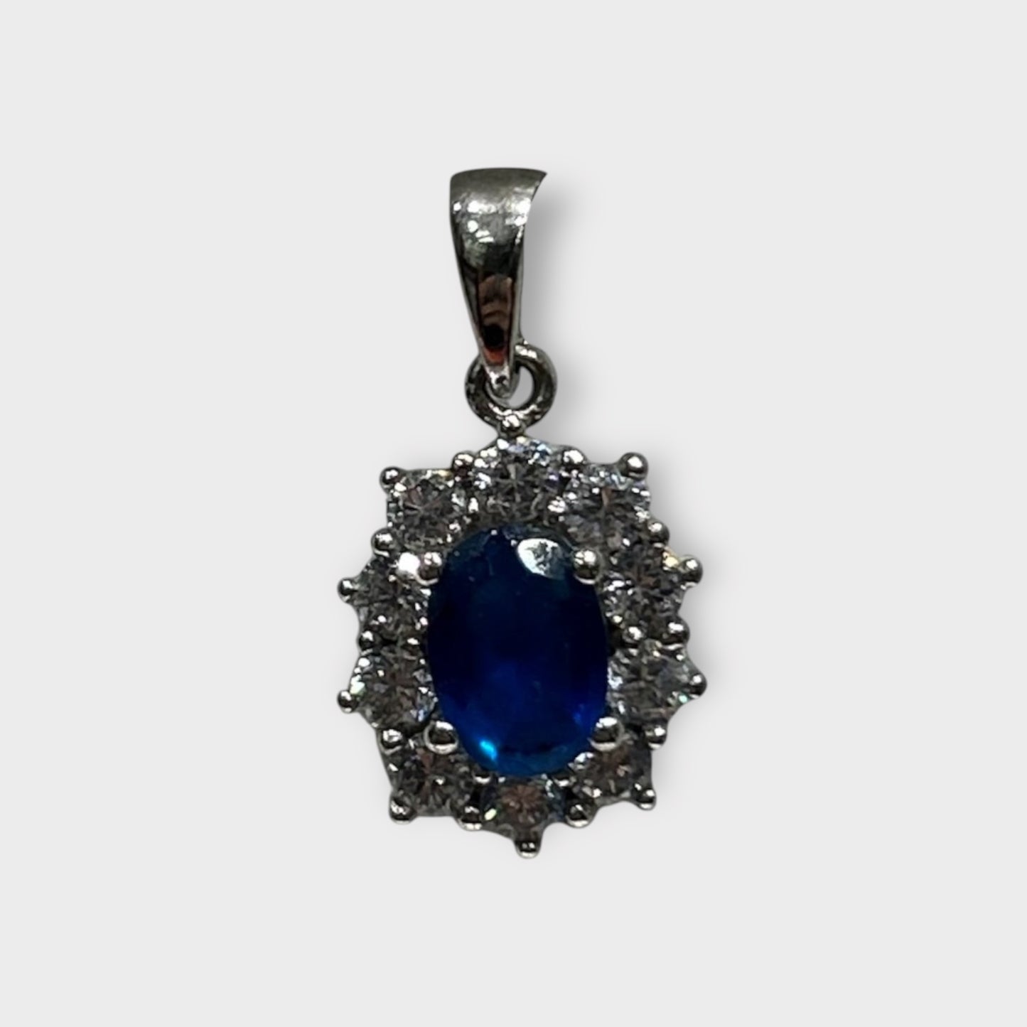 Pendant / Blue / Zirconia / 925 Sterling Silver