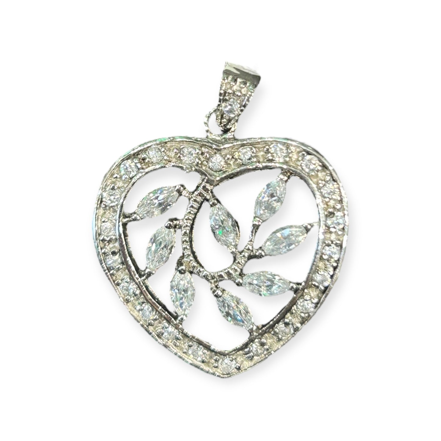 Pendant / Heart / Zirconia / 925 Sterling Silver