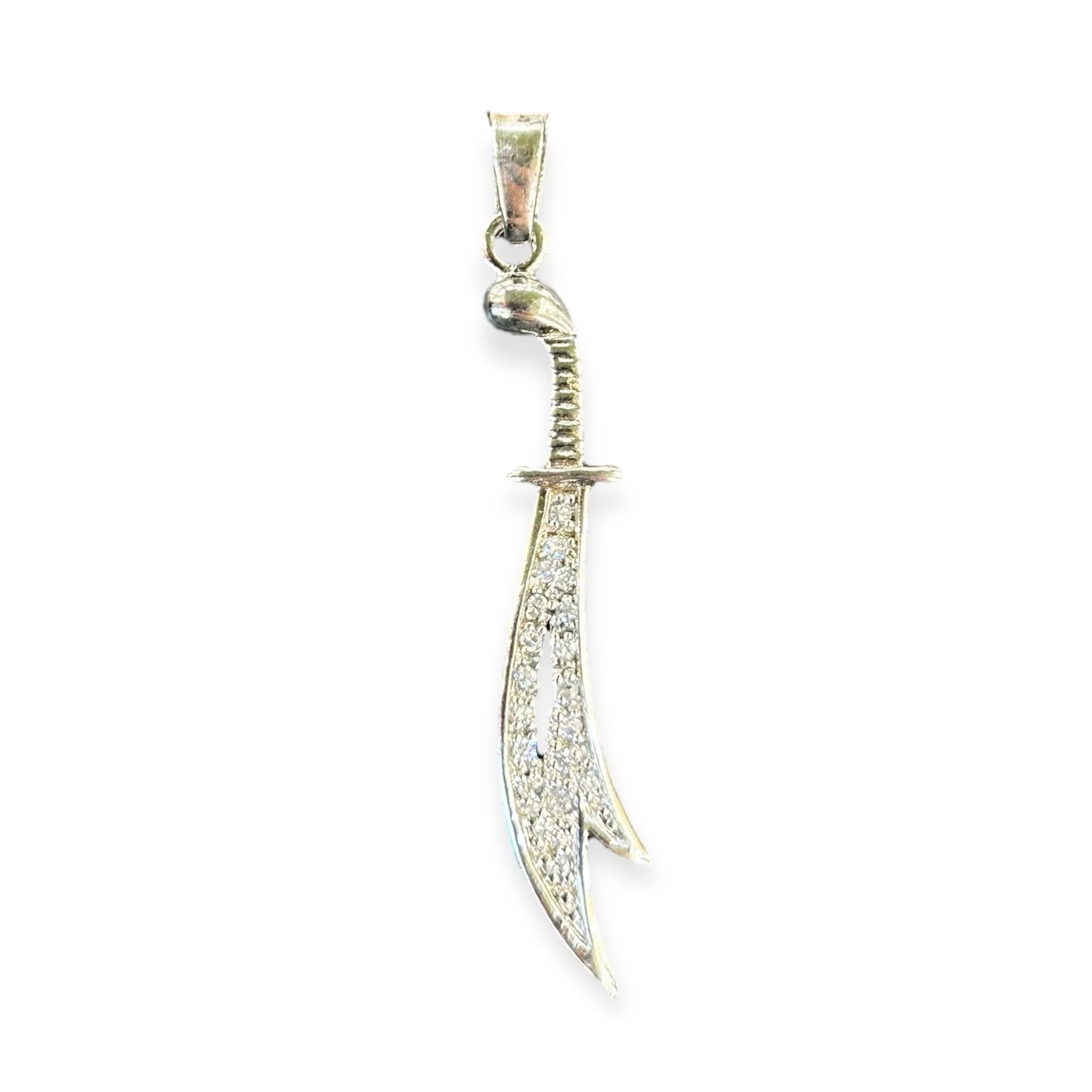 Anhänger / Alevi Schwert / Zirkonia /925er Sterlingsilber