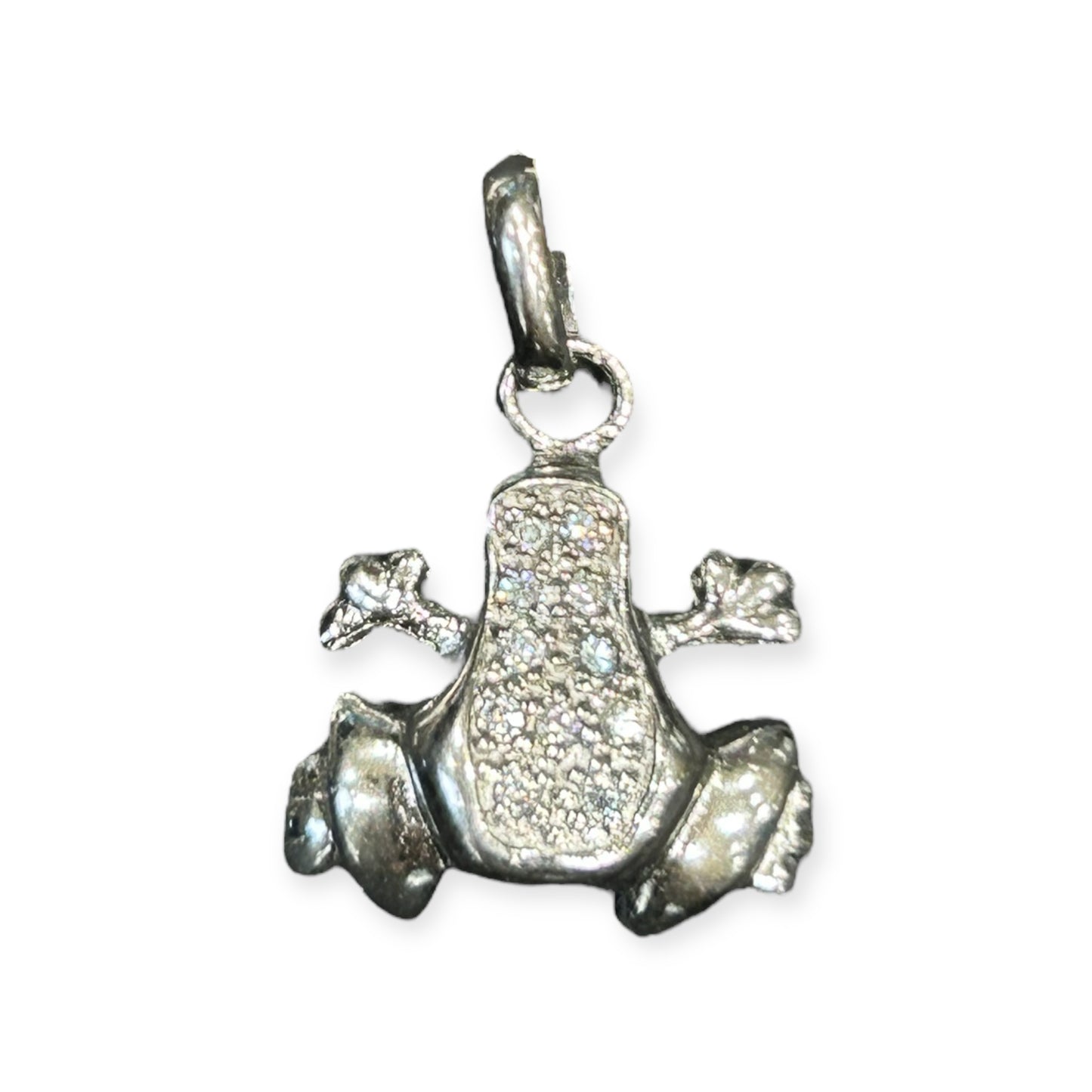 Anhänger / Frosch / Zirkonia / 925er Sterlingsilber