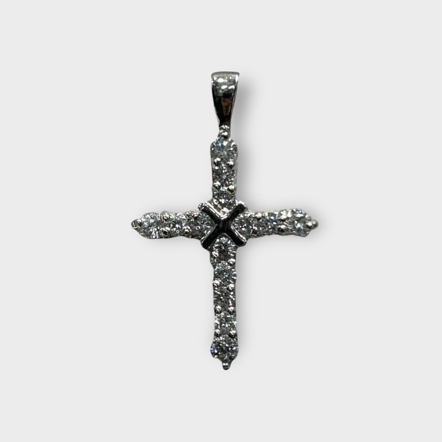 Anhänger / Kreuz / Zirkonia / 925er Sterlingsilber