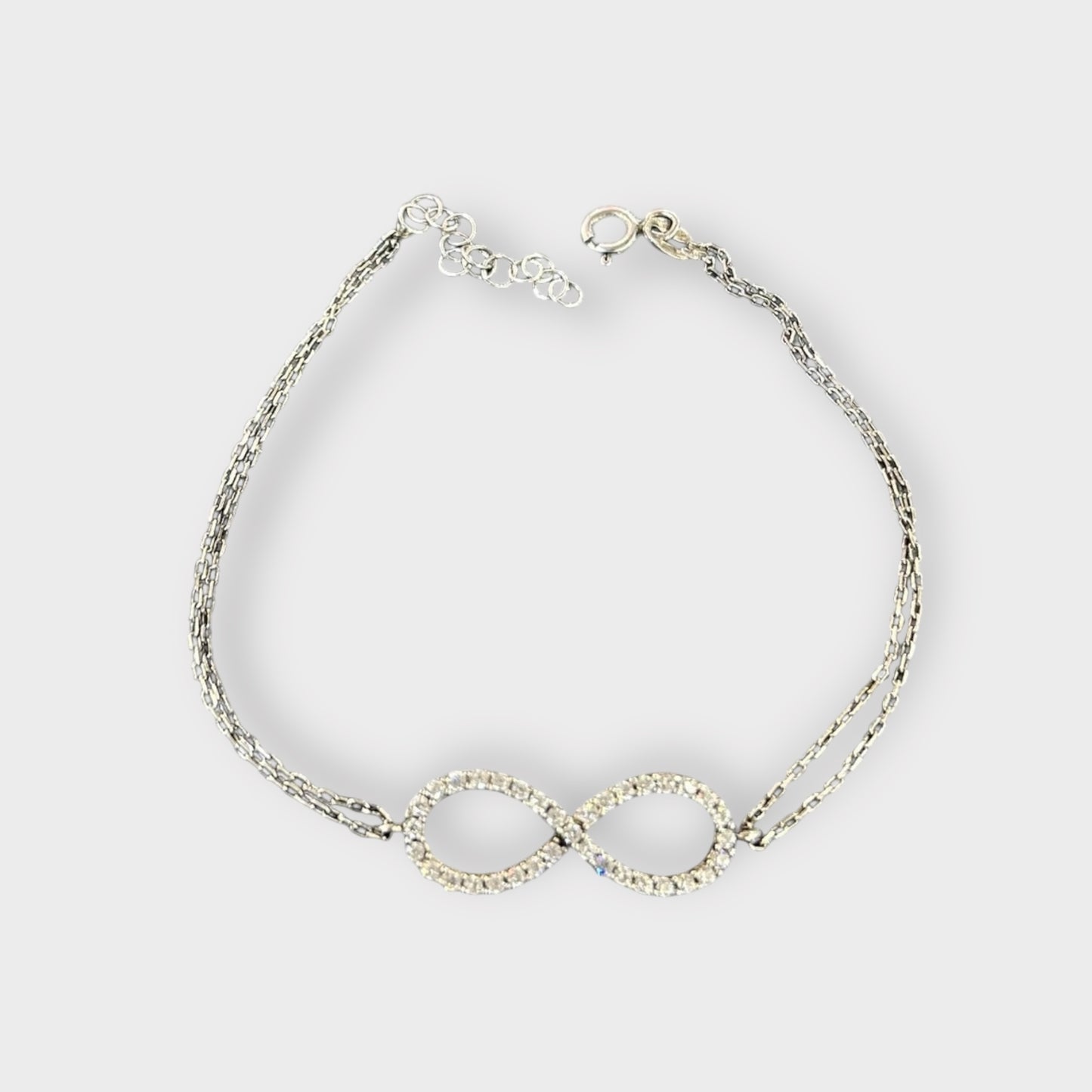 Armband / Zirkonia / Infinity / 925er Sterlingsilber