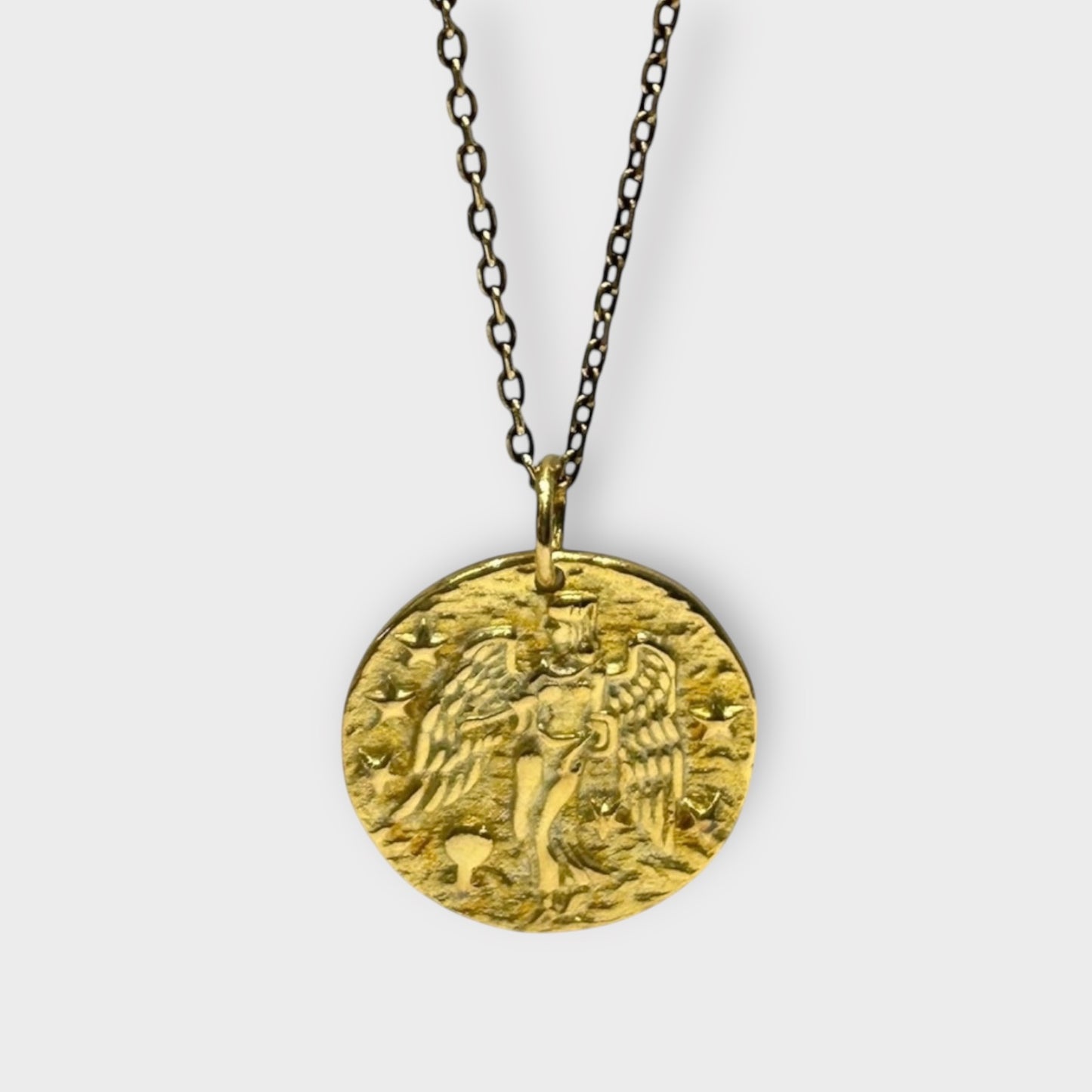 Pendant and Chain / Virgo / Zodiac Sign / Gold Plated 925 Sterling Silver