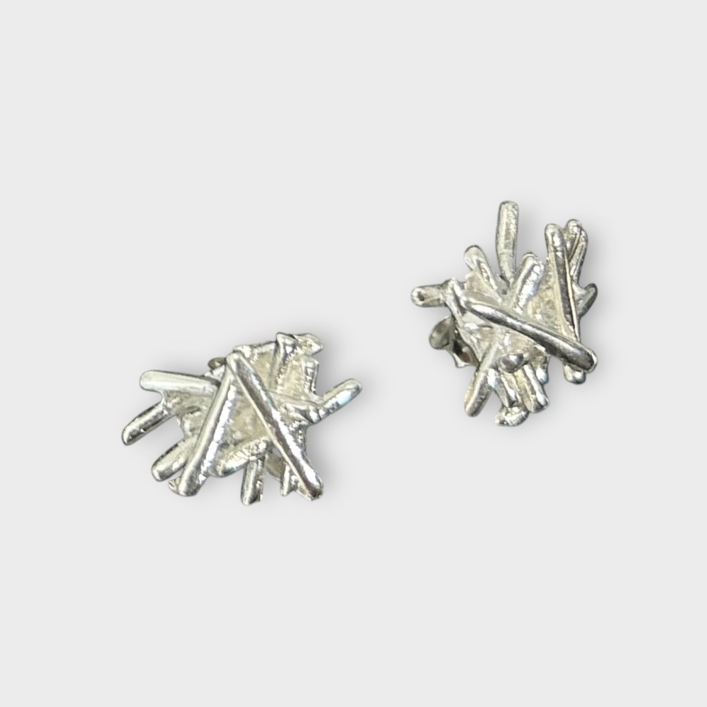 Earrings / Studs / Abstract / 925 Sterling Silver