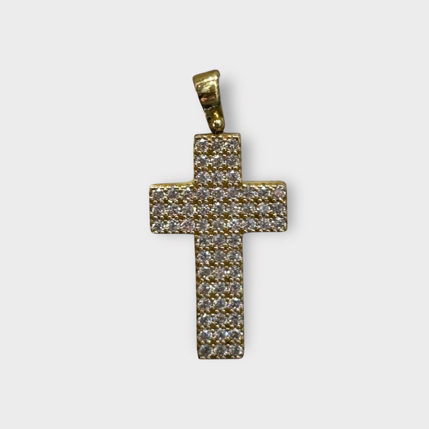Pendant / Cross / Zirconia / 585 Gold