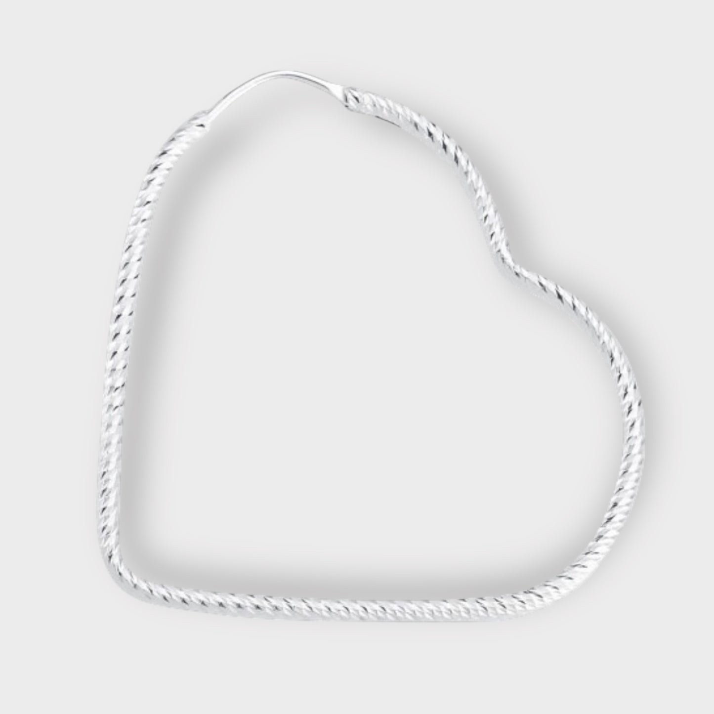 Ohrringe / Kreolen / Herz / 925er Sterlingsilber