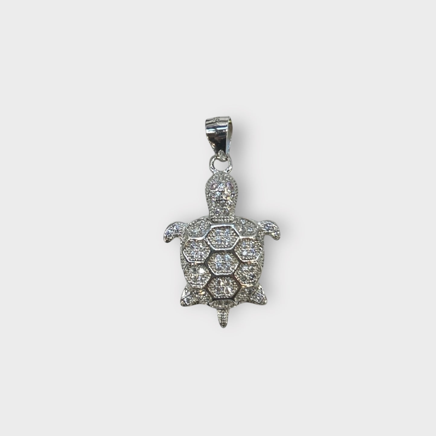 Pendant / Turtle / Zirconia / 925 Sterling Silver