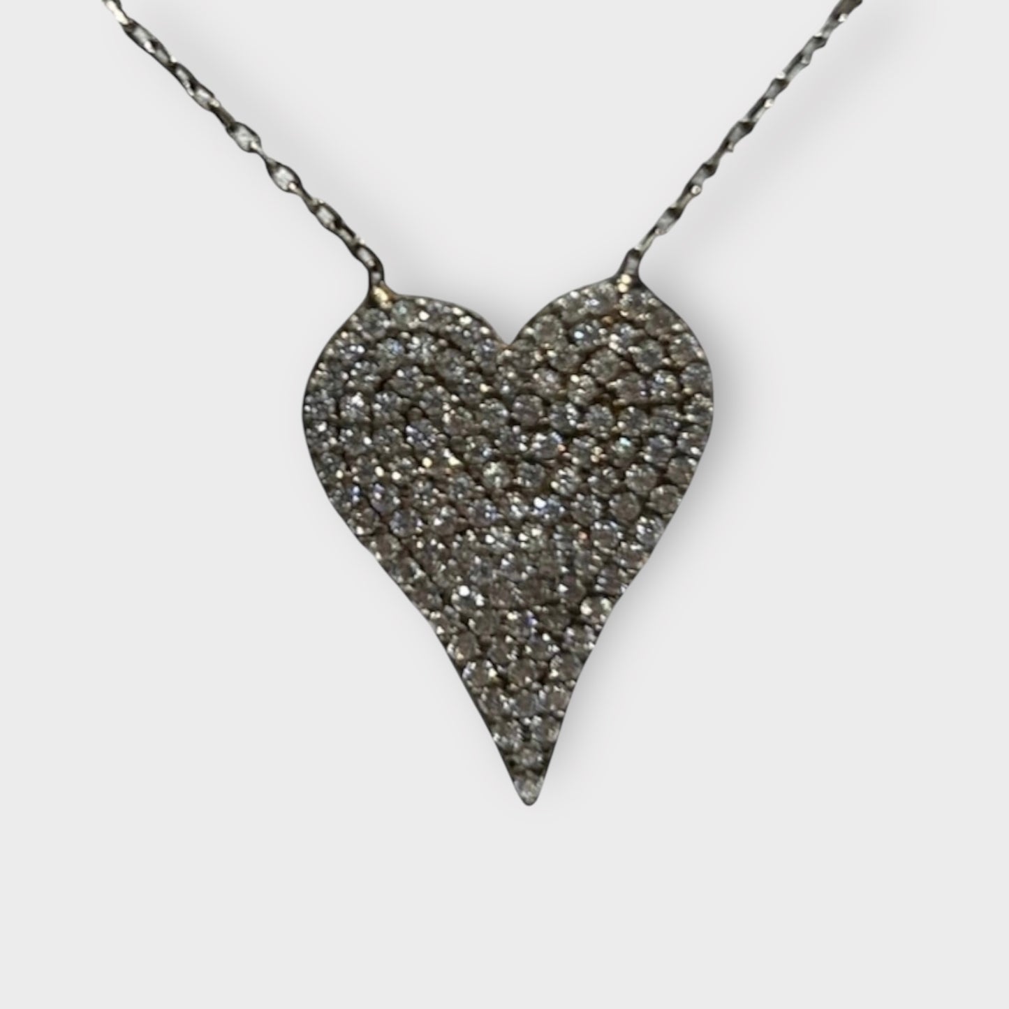 Necklace / Heart / Zirconia / 925 Sterling Silver