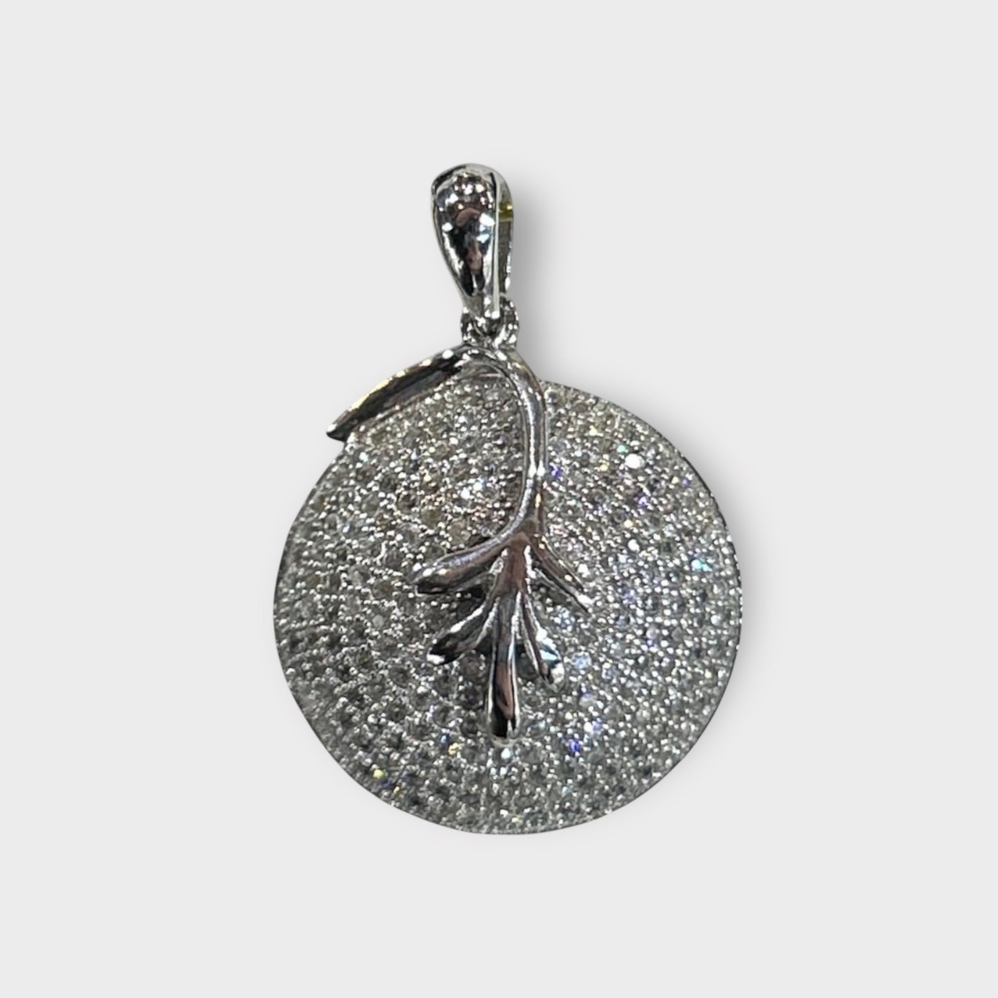 Anhänger / Rund / Zirkonia / 925er Sterlingsilber