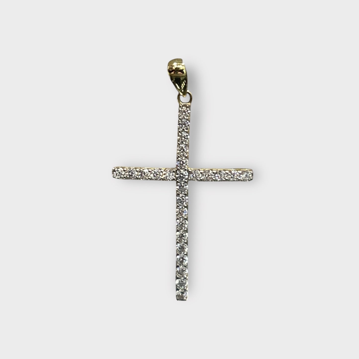 Pendant / Cross / Zirconia / 585 Gold