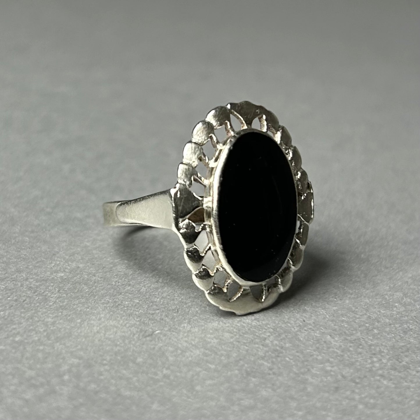 Onyx Ring aus 925 Silber