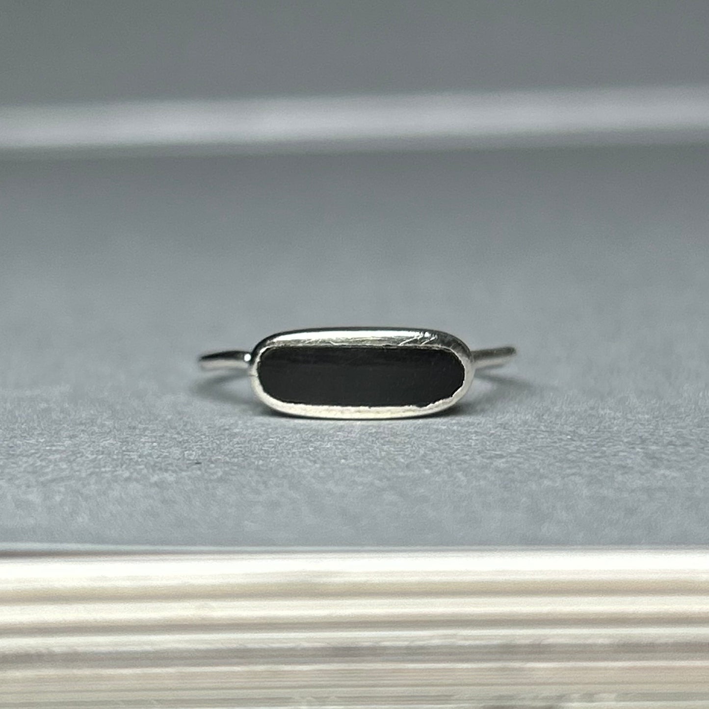 Ring aus 925 Silber mit Onyx