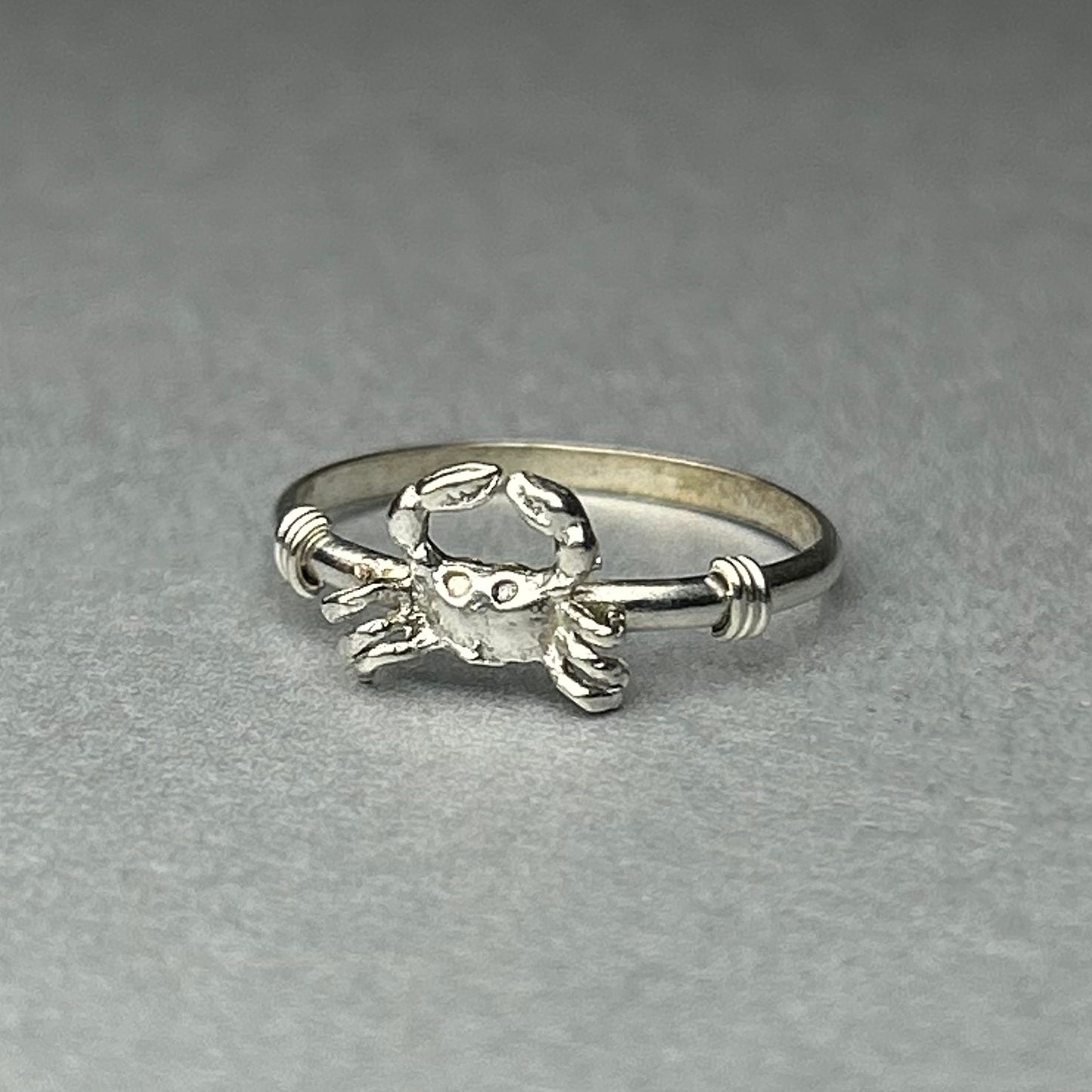 925 Silber Ring mit Krebs-Motiv
