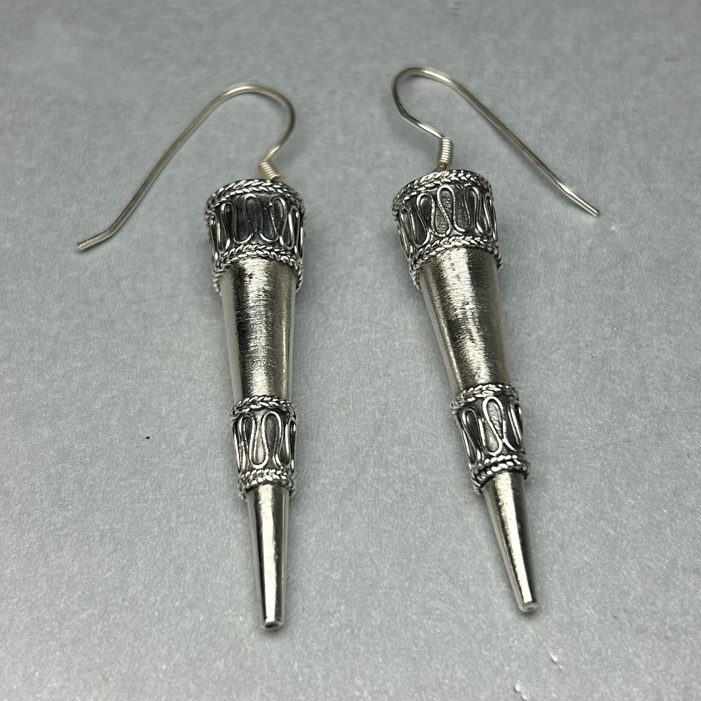 Ohrringe aus 925 Silber Lange Ohrhänger Spitz