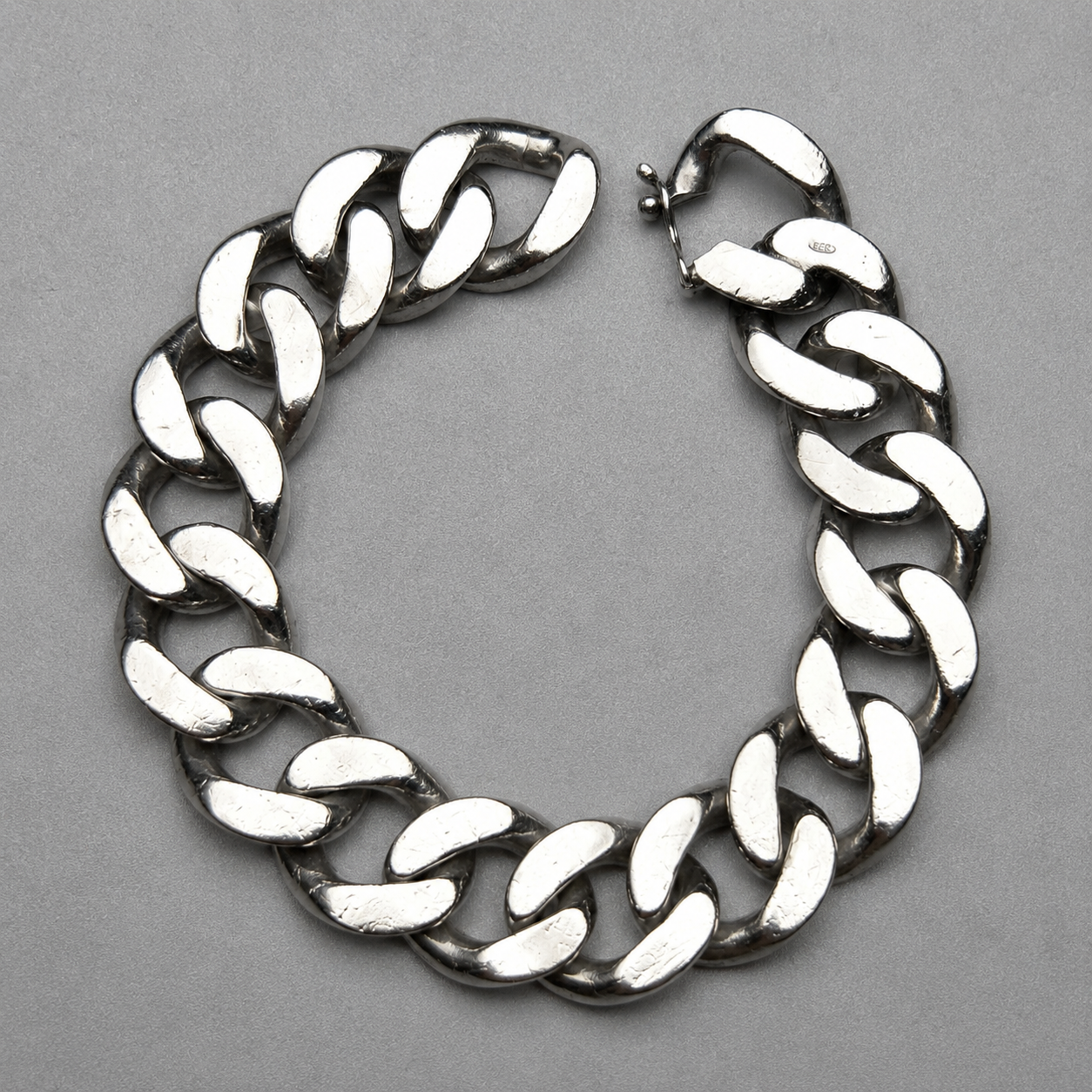 Massives Panzerarmband aus 925 Silber