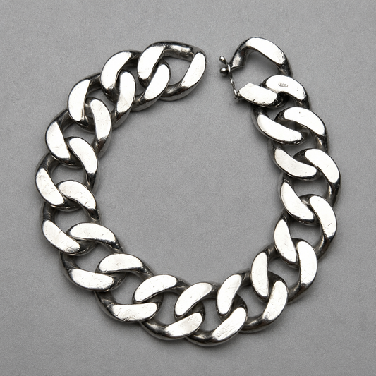 Massives Panzerarmband aus 925 Silber