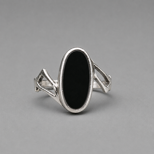 Onyx-Ring aus 925 Silber