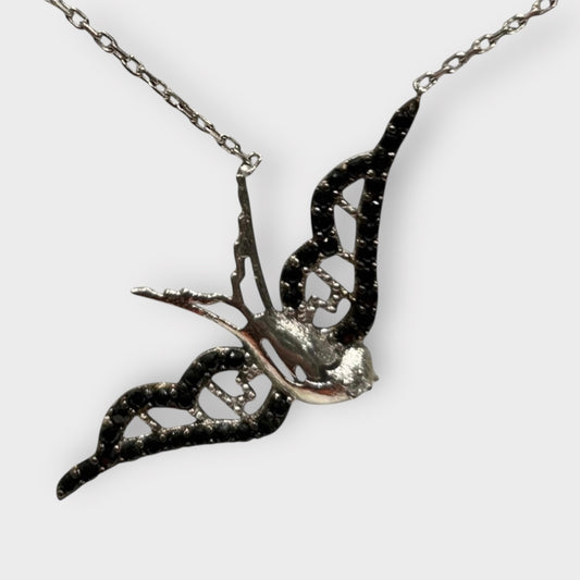 Kette / Vogel / Zirkonia / 925er Sterlingsilber