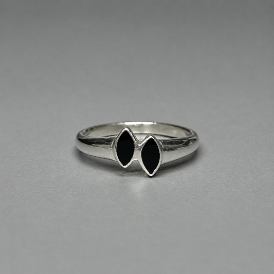 Ring aus 925 Silber mit Onyx