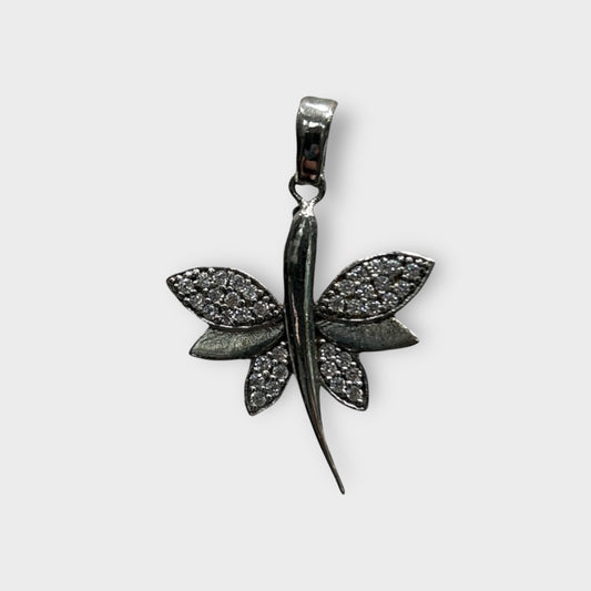 Pendant / Dragonfly / Zirconia / 925 Sterling Silver