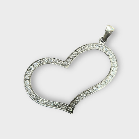 Anhänger / Herz / Zirkonia / 925er Sterlingsilber