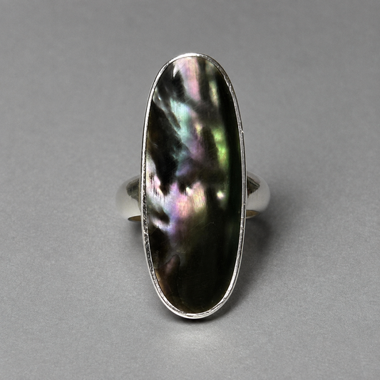 Ring aus 925 Silber mit Paua-Perlmutt