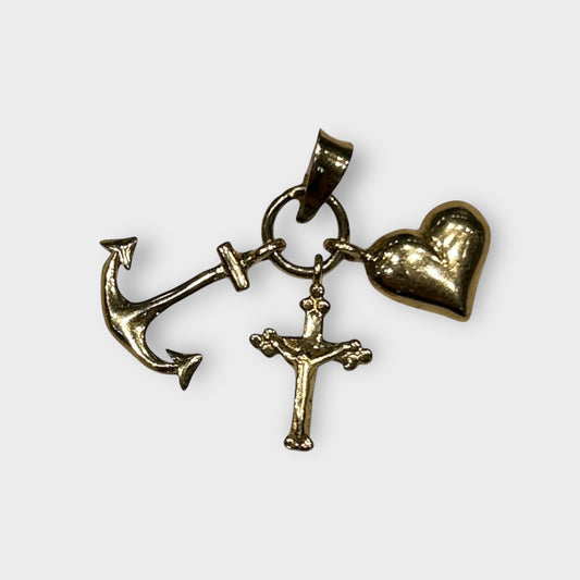 Pendant / Faith / Love / Hope / 585 Gold