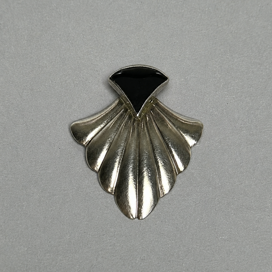 Art-Déco-Anhänger aus 925 Silber mit Onyx